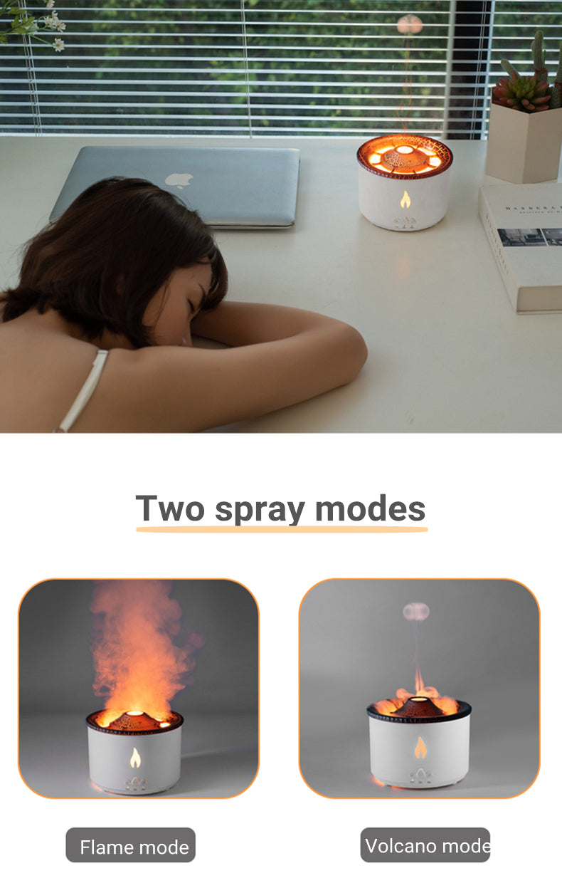 Creative Ultrasonic Volcano & Jellyfish Aromatherapy Humidifier Diffuser