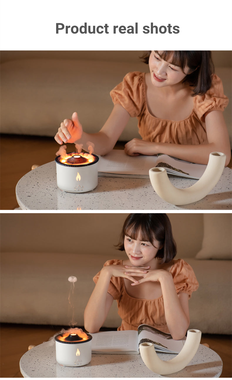Creative Ultrasonic Volcano & Jellyfish Aromatherapy Humidifier Diffuser
