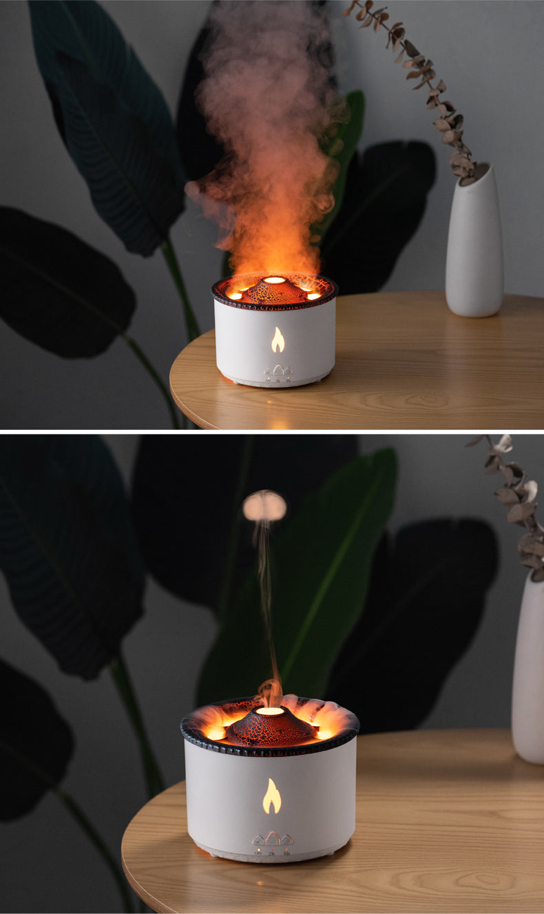Creative Ultrasonic Volcano & Jellyfish Aromatherapy Humidifier Diffuser
