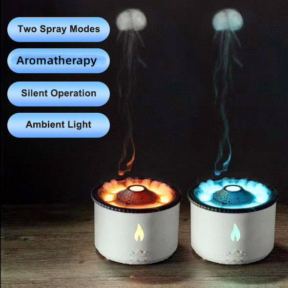 Creative Ultrasonic Volcano & Jellyfish Aromatherapy Humidifier Diffuser